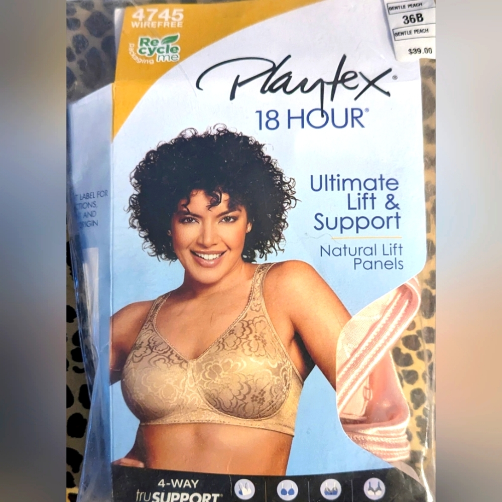 Platex 18 Hour Bra 36B NWT Gentle Peach